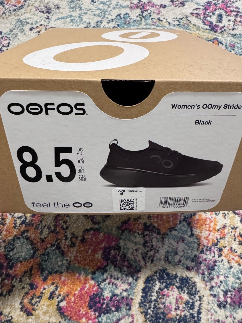 OOFOS OOmy Stride Black/Black - 8.5